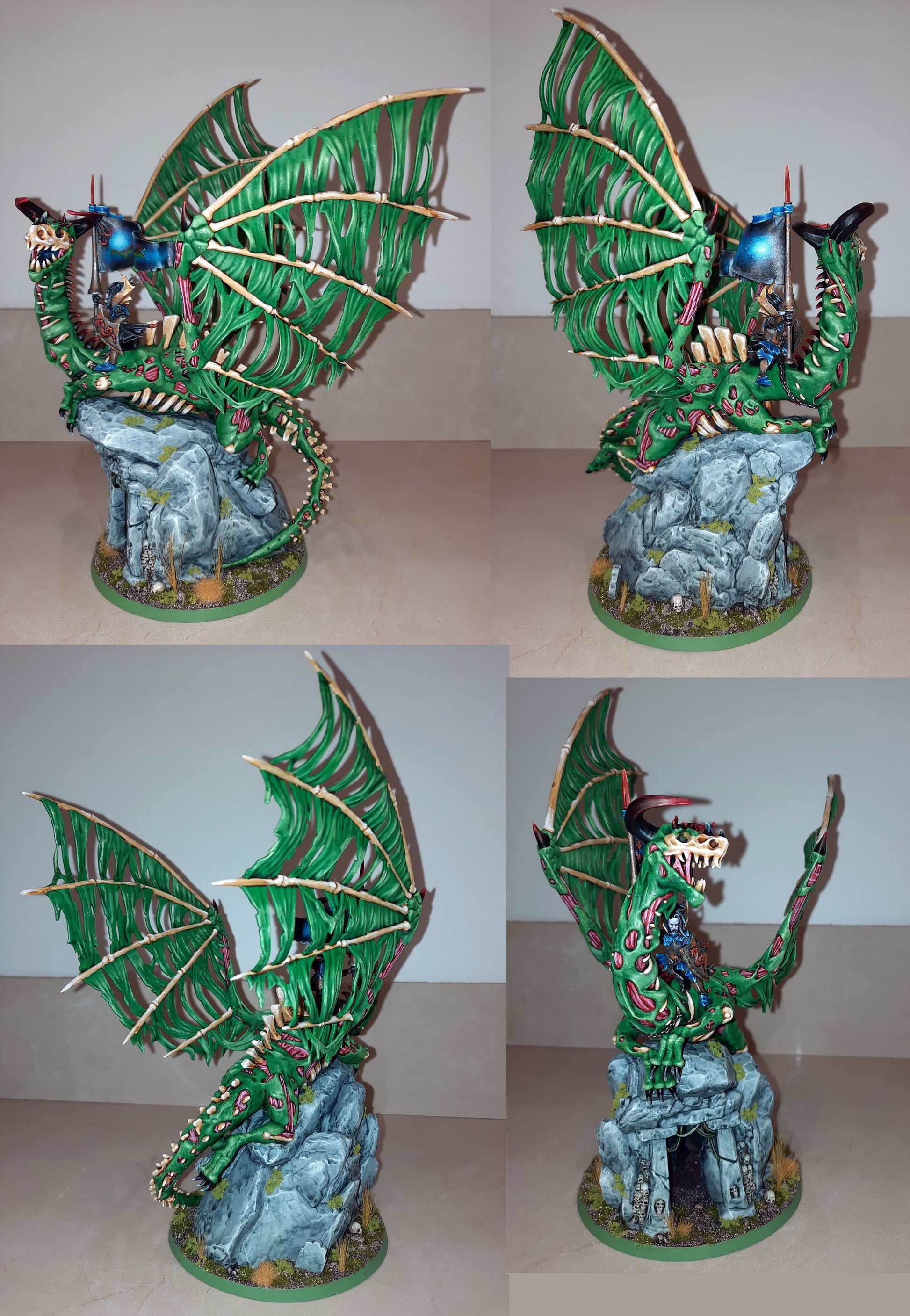 Miniatura Dama Vampiro en Dragón Zombi Condes Vampiro resina 28mm sin pintar - Drakholm