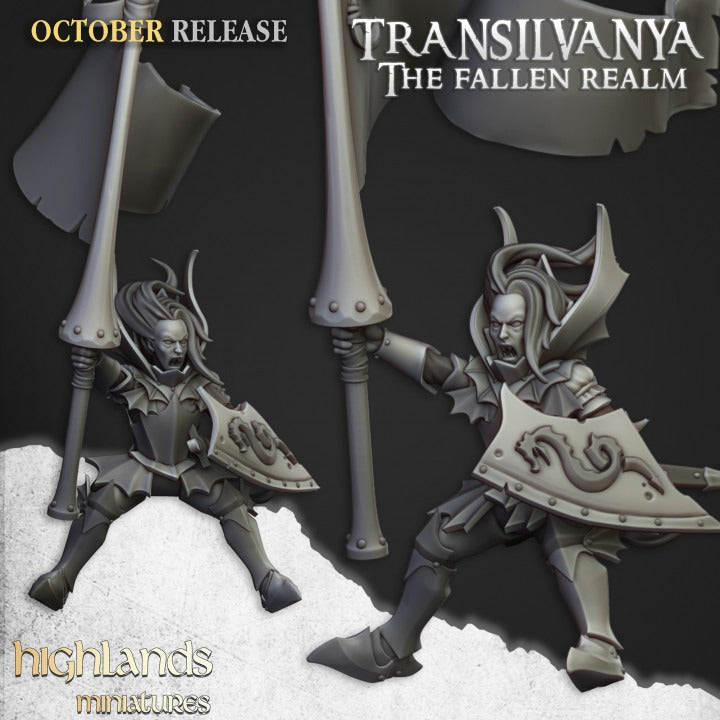 Miniatura Dama Vampiro en Dragón Zombi Condes Vampiro resina 28mm sin pintar - Drakholm