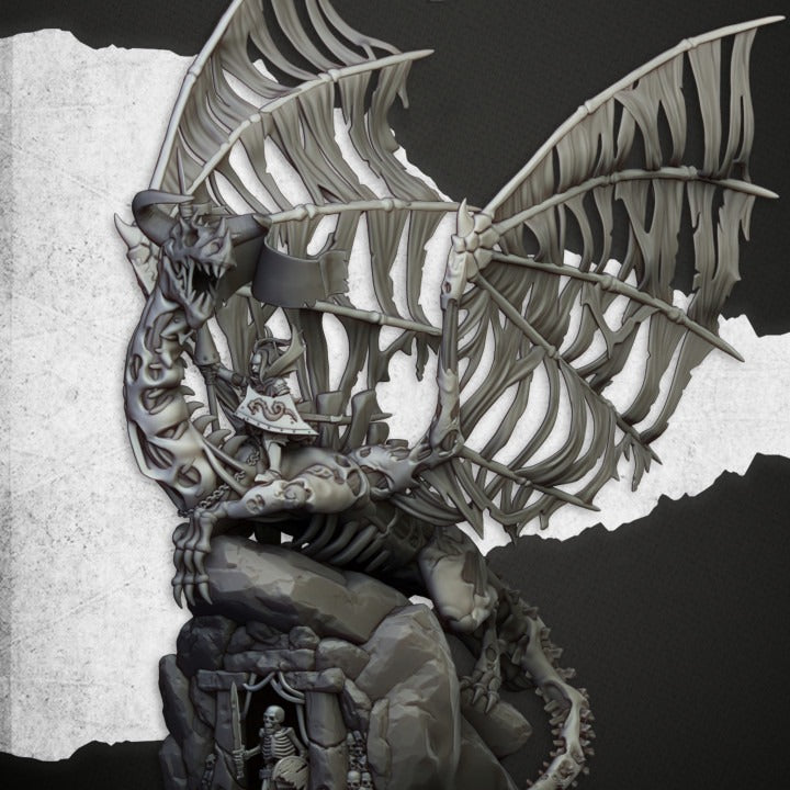 Miniatura Dama Vampiro en Dragón Zombi Condes Vampiro resina 28mm sin pintar - Drakholm