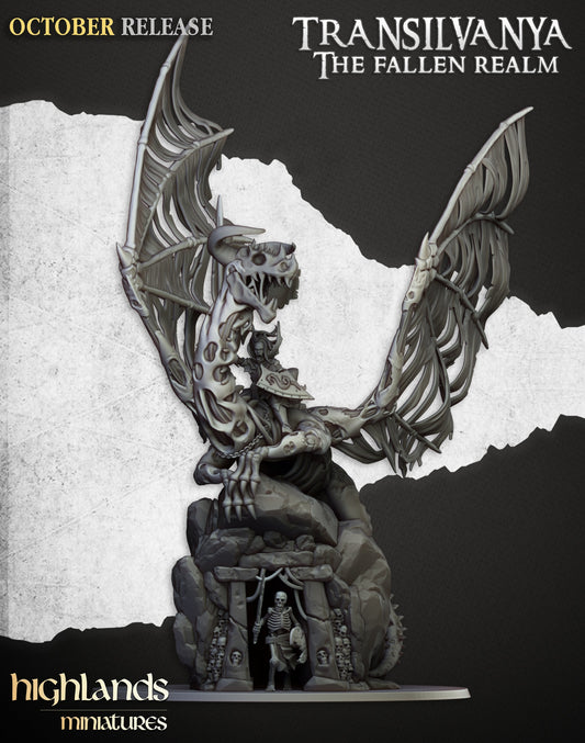 Miniatura Señor Vampiro en Dragón Zombi Condes Vampiro resina 28mm sin pintar - Drakholm