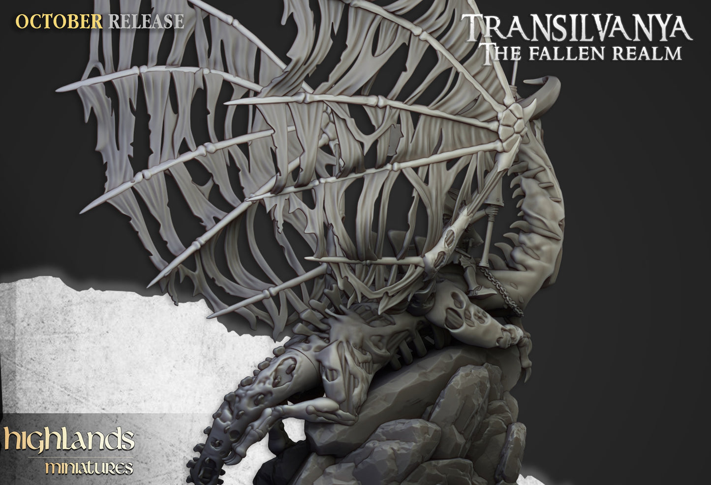 Miniatura Señor Vampiro en Dragón Zombi Condes Vampiro resina 28mm sin pintar - Drakholm