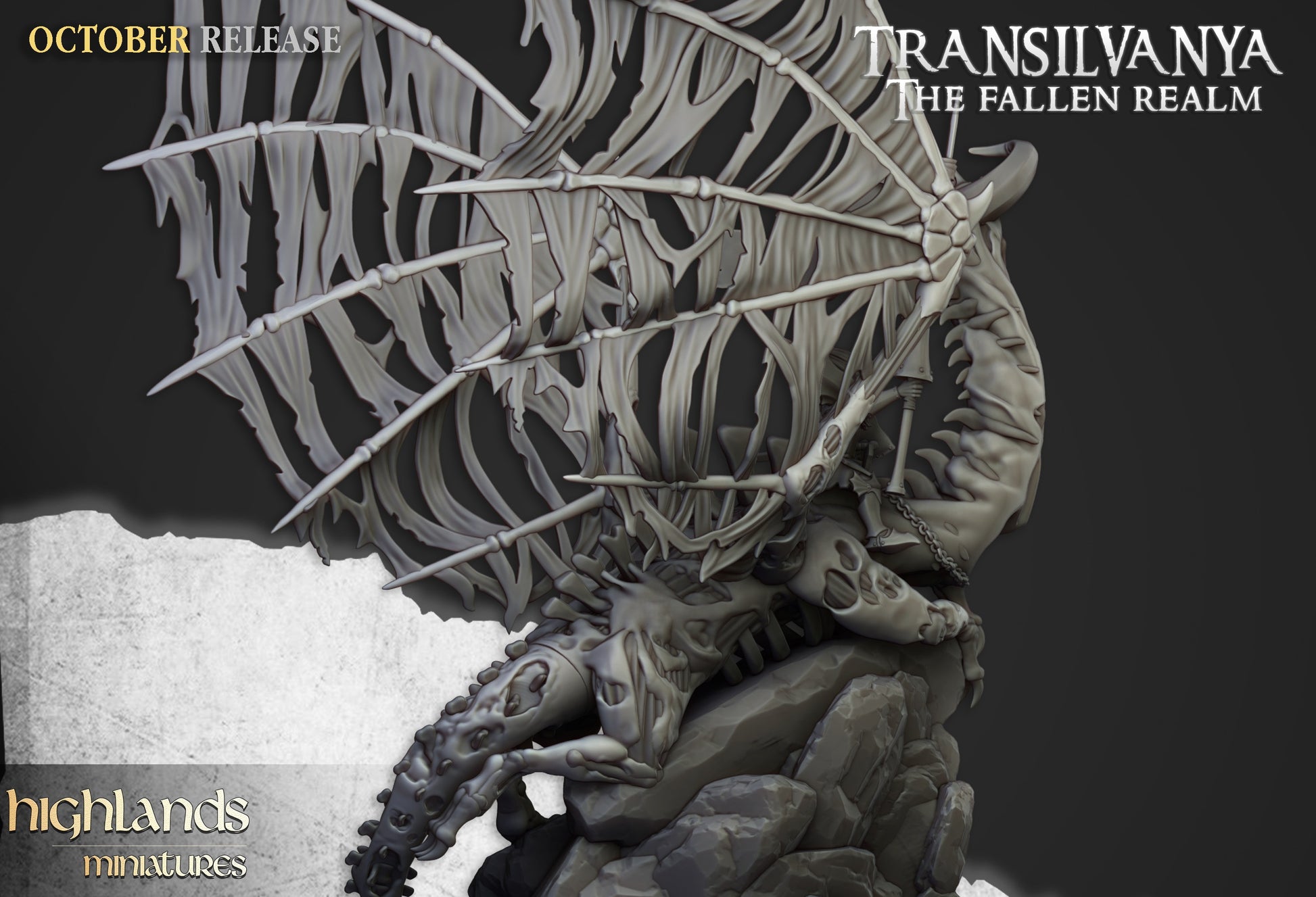 Miniatura Señor Vampiro en Dragón Zombi Condes Vampiro resina 28mm sin pintar - Drakholm