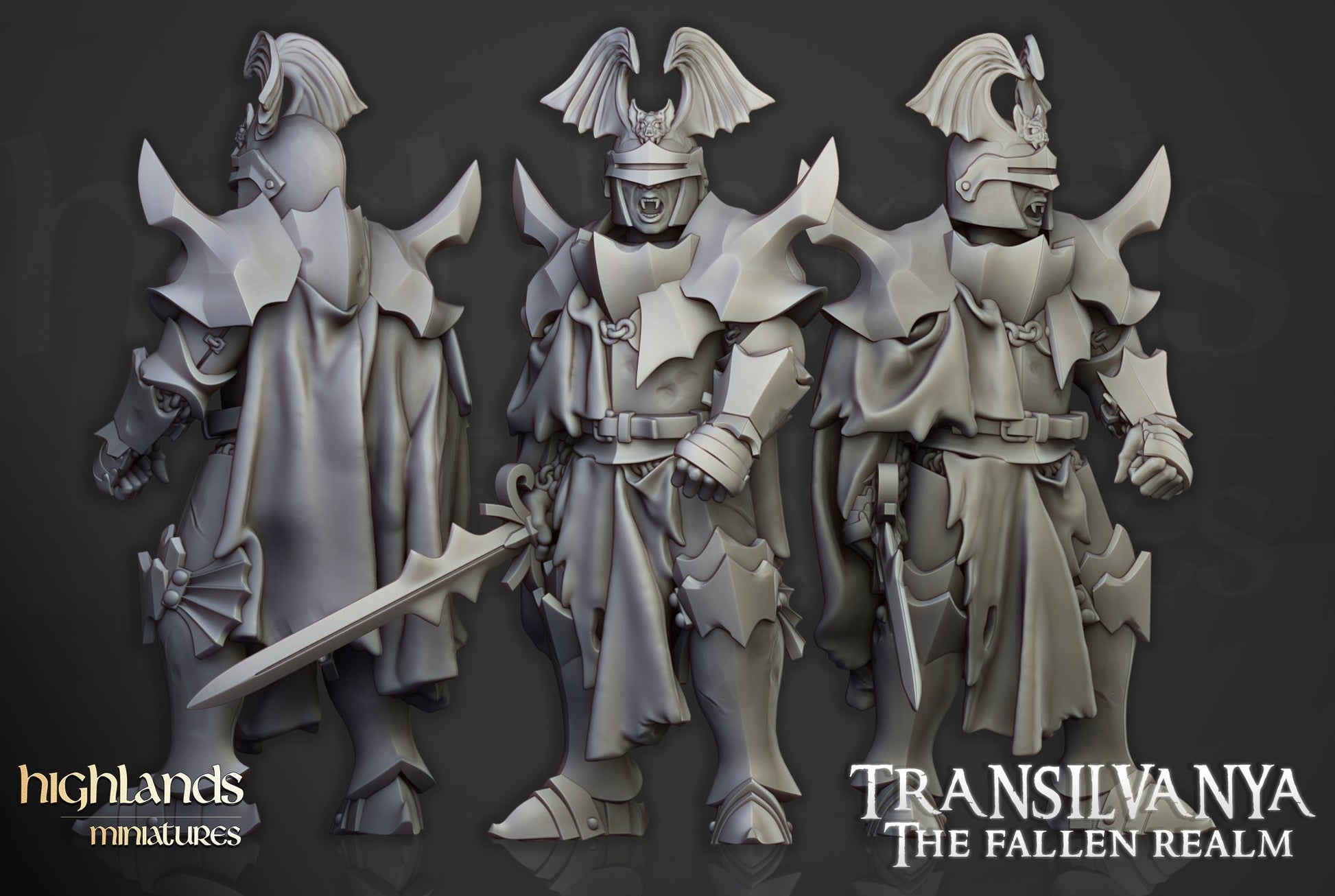 Miniatura Unidad de Neófitos Vampiros Condes Vampiro resina 28mm sin pintar - Drakholm