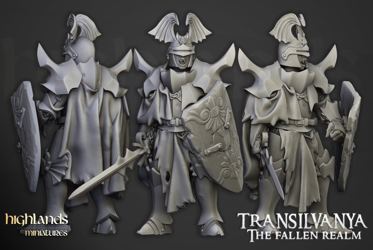 Miniatura Unidad de Neófitos Vampiros Condes Vampiro resina 28mm sin pintar - Drakholm