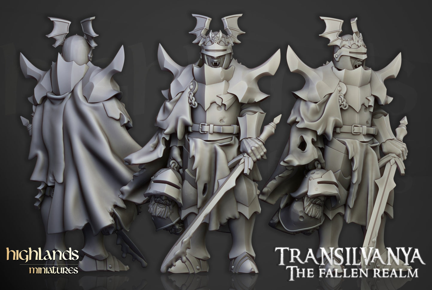 Miniatura Unidad de Neófitos Vampiros Condes Vampiro resina 28mm sin pintar - Drakholm