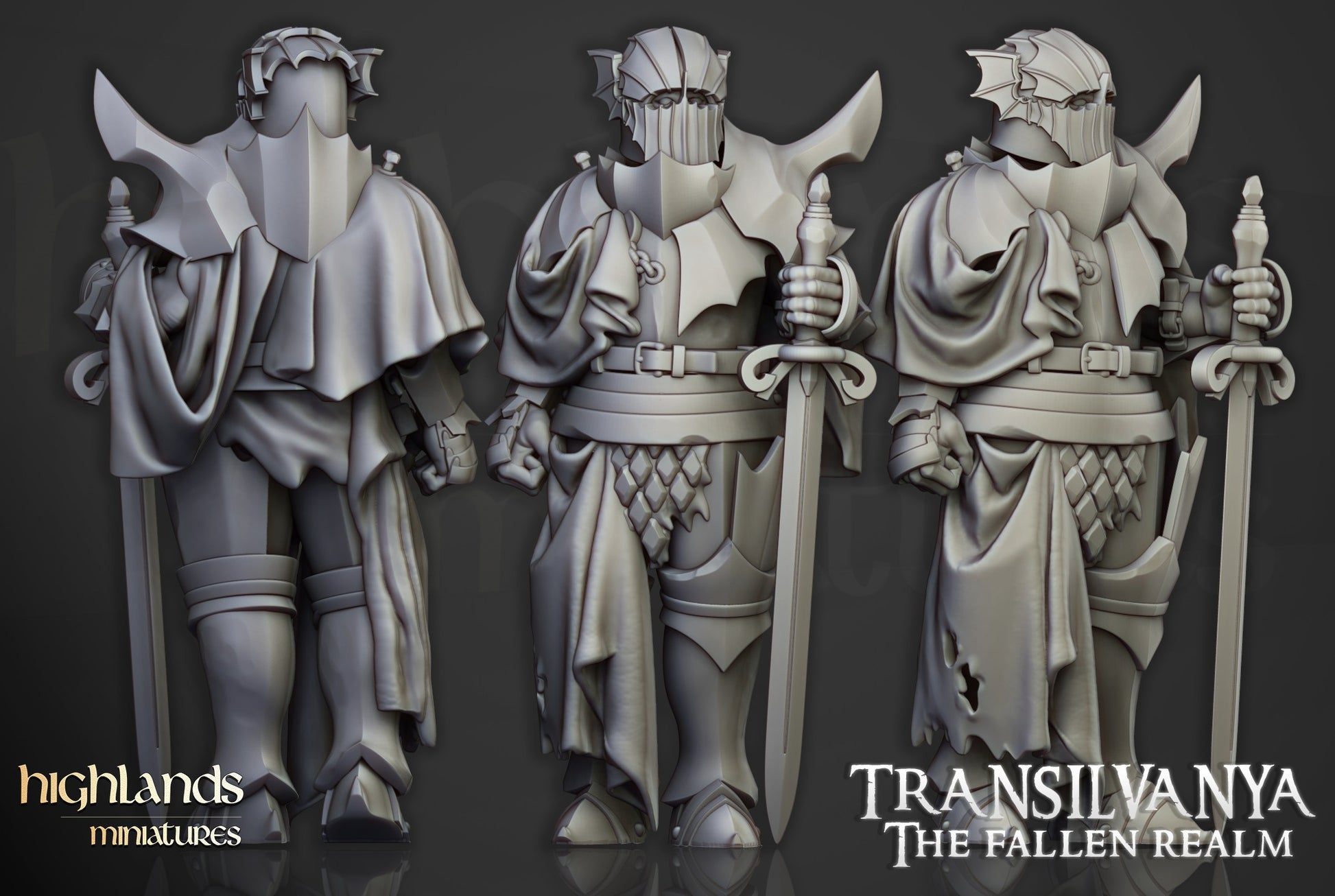 Miniatura Unidad de Neófitos Vampiros Condes Vampiro resina 28mm sin pintar - Drakholm