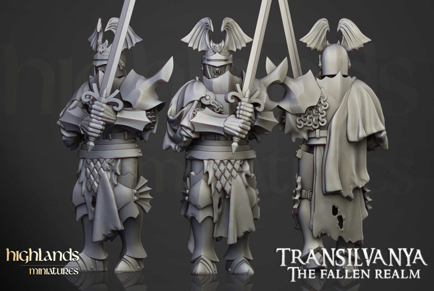 Miniatura Unidad de Neófitos Vampiros Condes Vampiro resina 28mm sin pintar - Drakholm