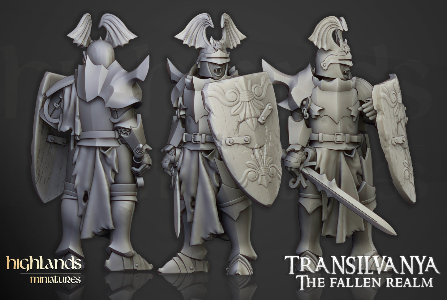 Miniatura Unidad de Neófitos Vampiros Condes Vampiro resina 28mm sin pintar - Drakholm
