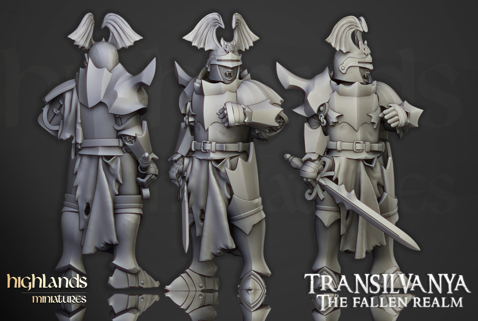 Miniatura Unidad de Neófitos Vampiros Condes Vampiro resina 28mm sin pintar - Drakholm