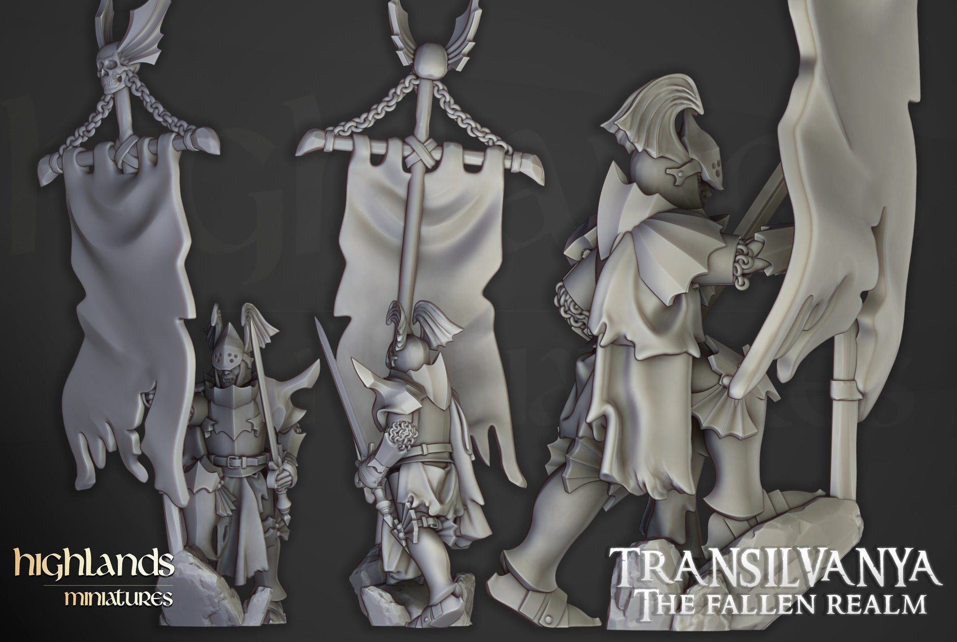 Miniatura Unidad de Neófitos Vampiros Condes Vampiro resina 28mm sin pintar - Drakholm