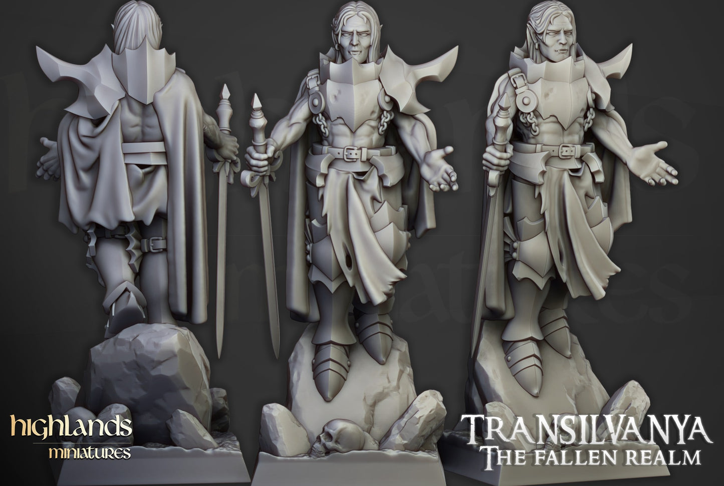 Miniatura Unidad de Neófitos Vampiros Condes Vampiro resina 28mm sin pintar - Drakholm