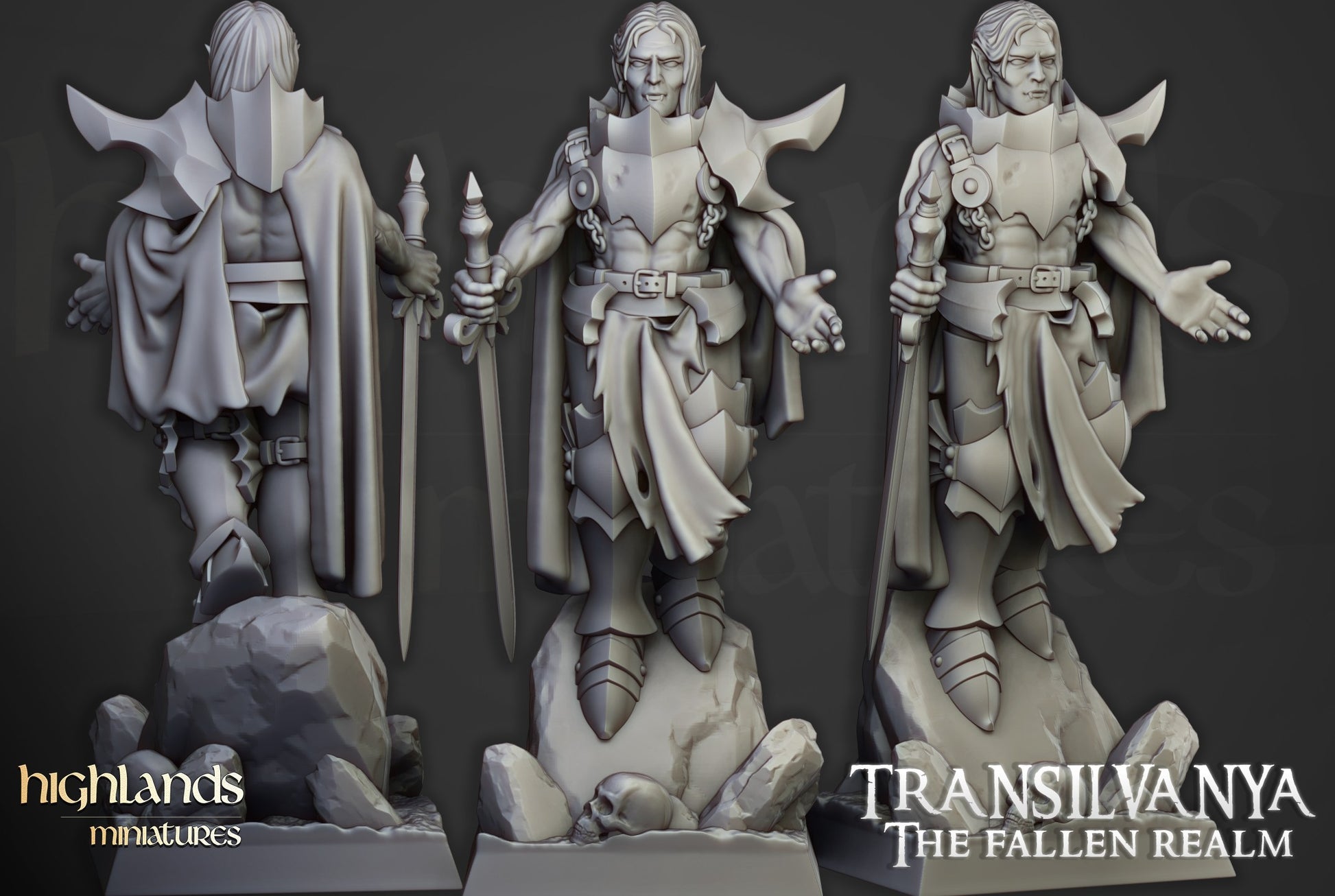 Miniatura Unidad de Neófitos Vampiros Condes Vampiro resina 28mm sin pintar - Drakholm