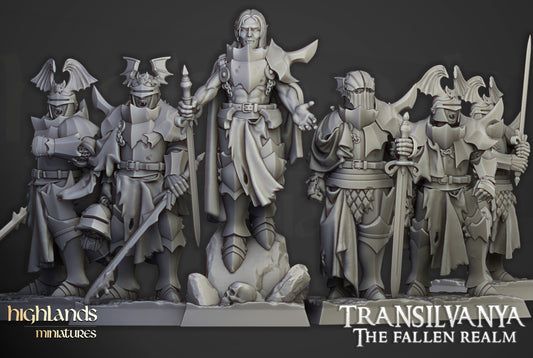 Miniatura Unidad de Neófitos Vampiros Condes Vampiro resina 28mm sin pintar - Drakholm
