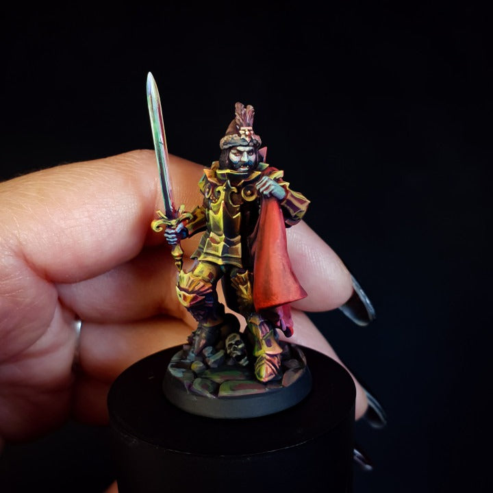 Miniatura Vlad Valăcari, el Profanador Condes Vampiro resina 28mm sin pintar - Drakholm
