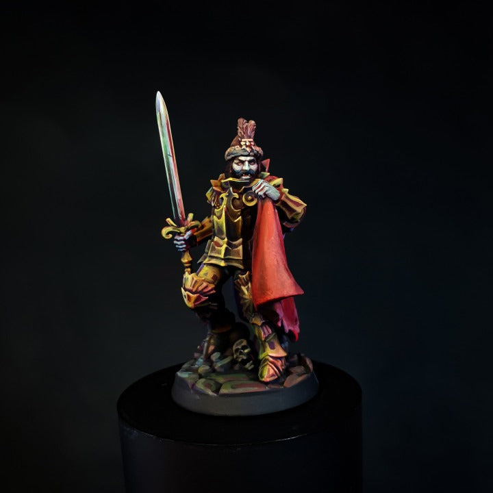 Miniatura Vlad Valăcari, el Profanador Condes Vampiro resina 28mm sin pintar - Drakholm