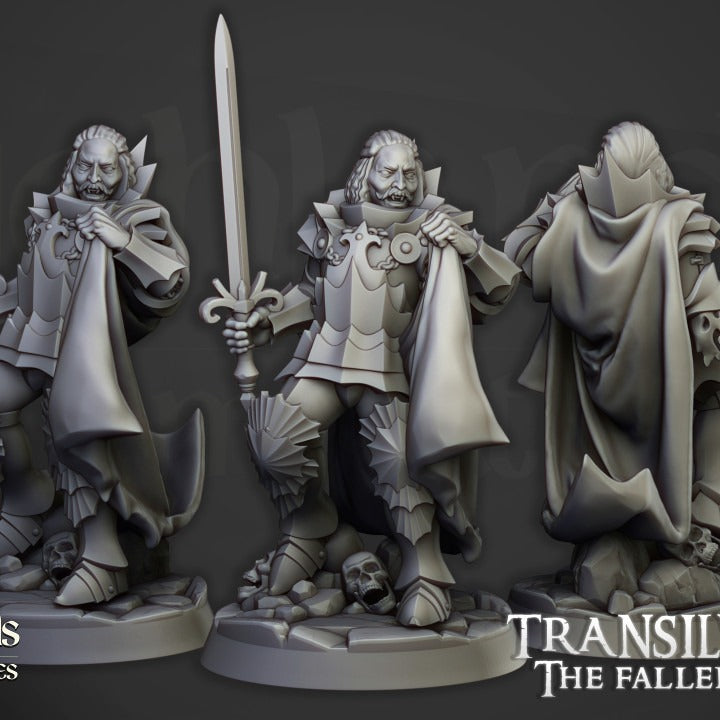 Miniatura Vlad Valăcari, el Profanador Condes Vampiro resina 28mm sin pintar - Drakholm