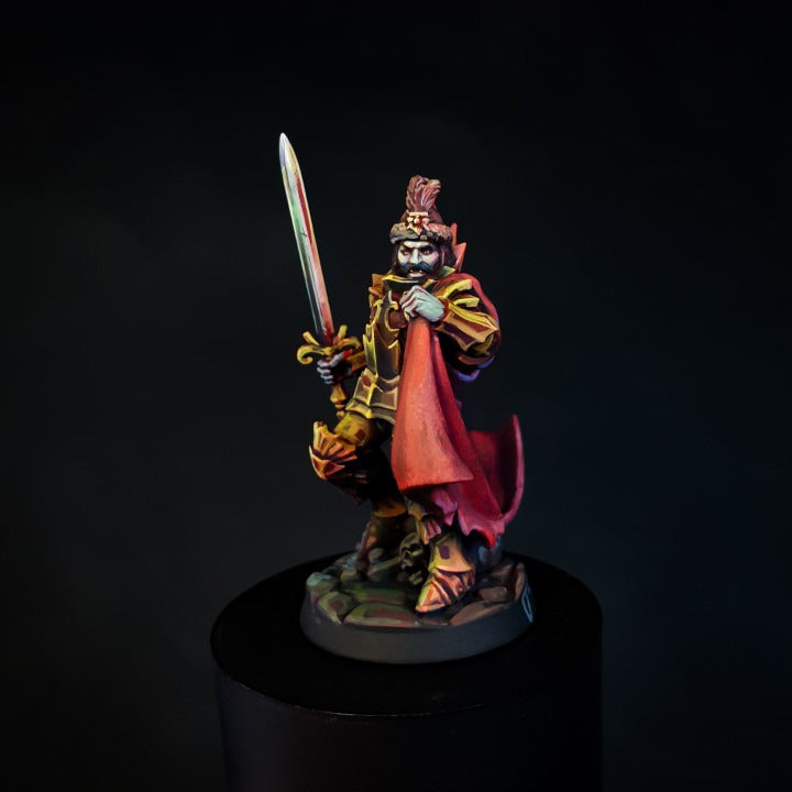 Miniatura Vlad Valăcari, el Profanador Condes Vampiro resina 28mm sin pintar - Drakholm
