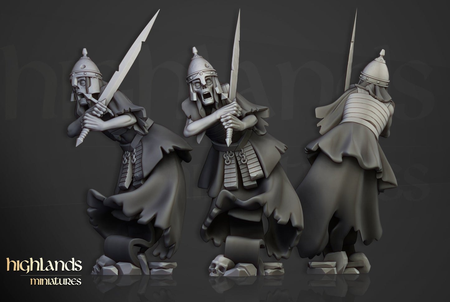 Miniatura Unidad de Aparecidos Condes Vampiro resina 28mm sin pintar - Drakholm