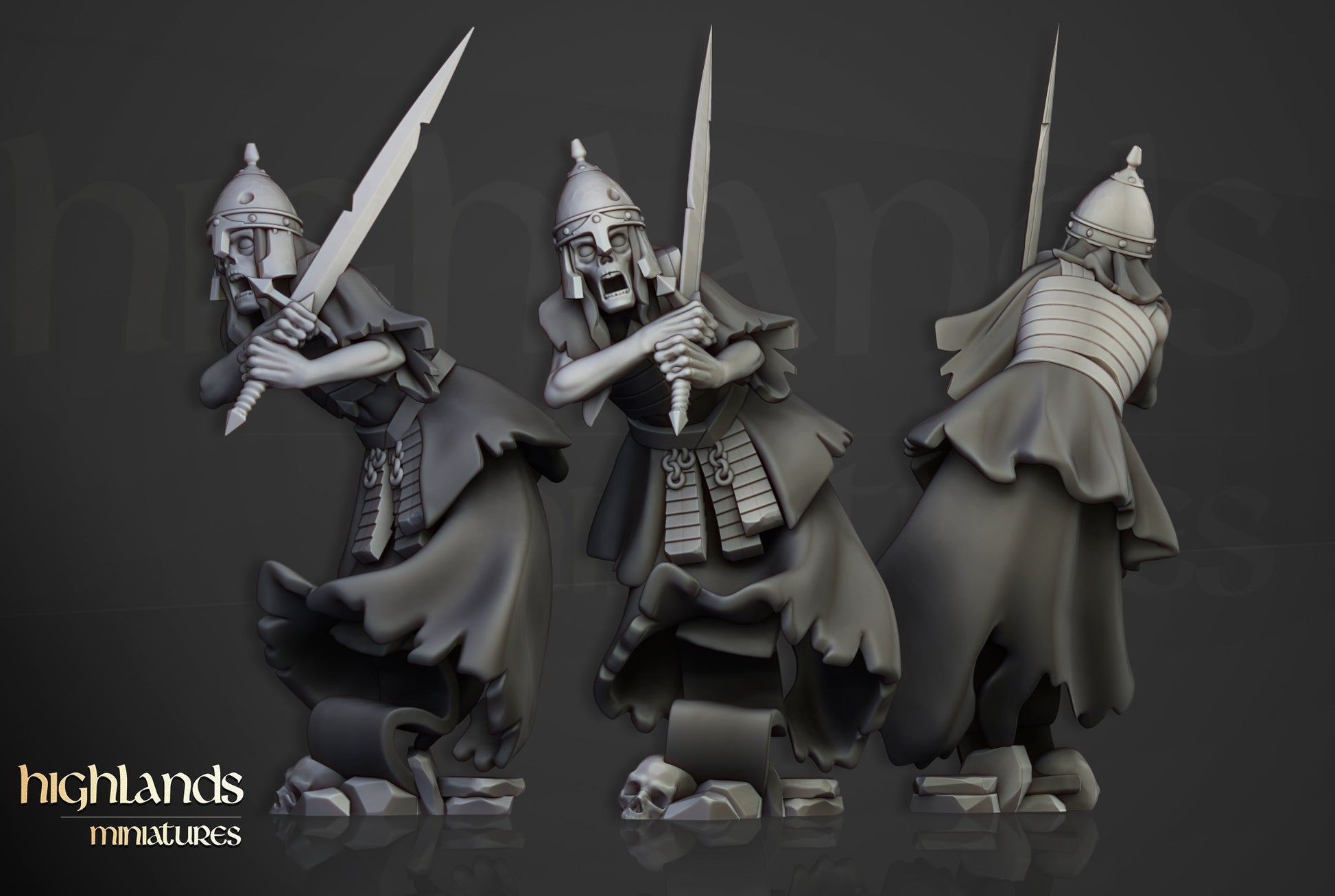 Miniatura Unidad de Aparecidos Condes Vampiro resina 28mm sin pintar - Drakholm