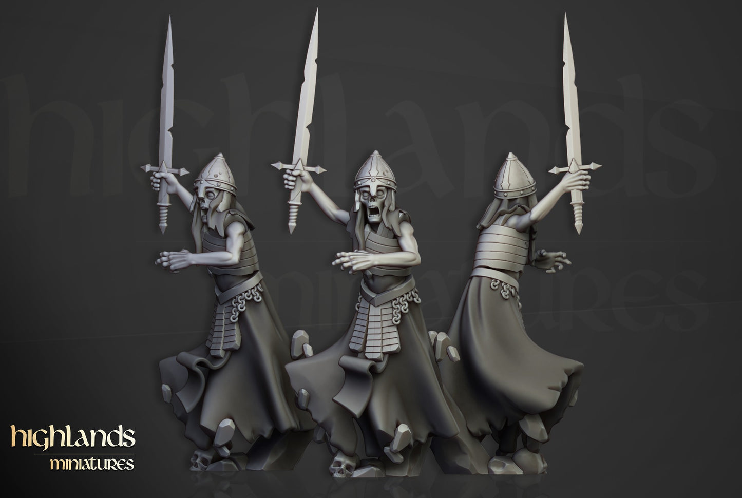 Miniatura Unidad de Aparecidos Condes Vampiro resina 28mm sin pintar - Drakholm