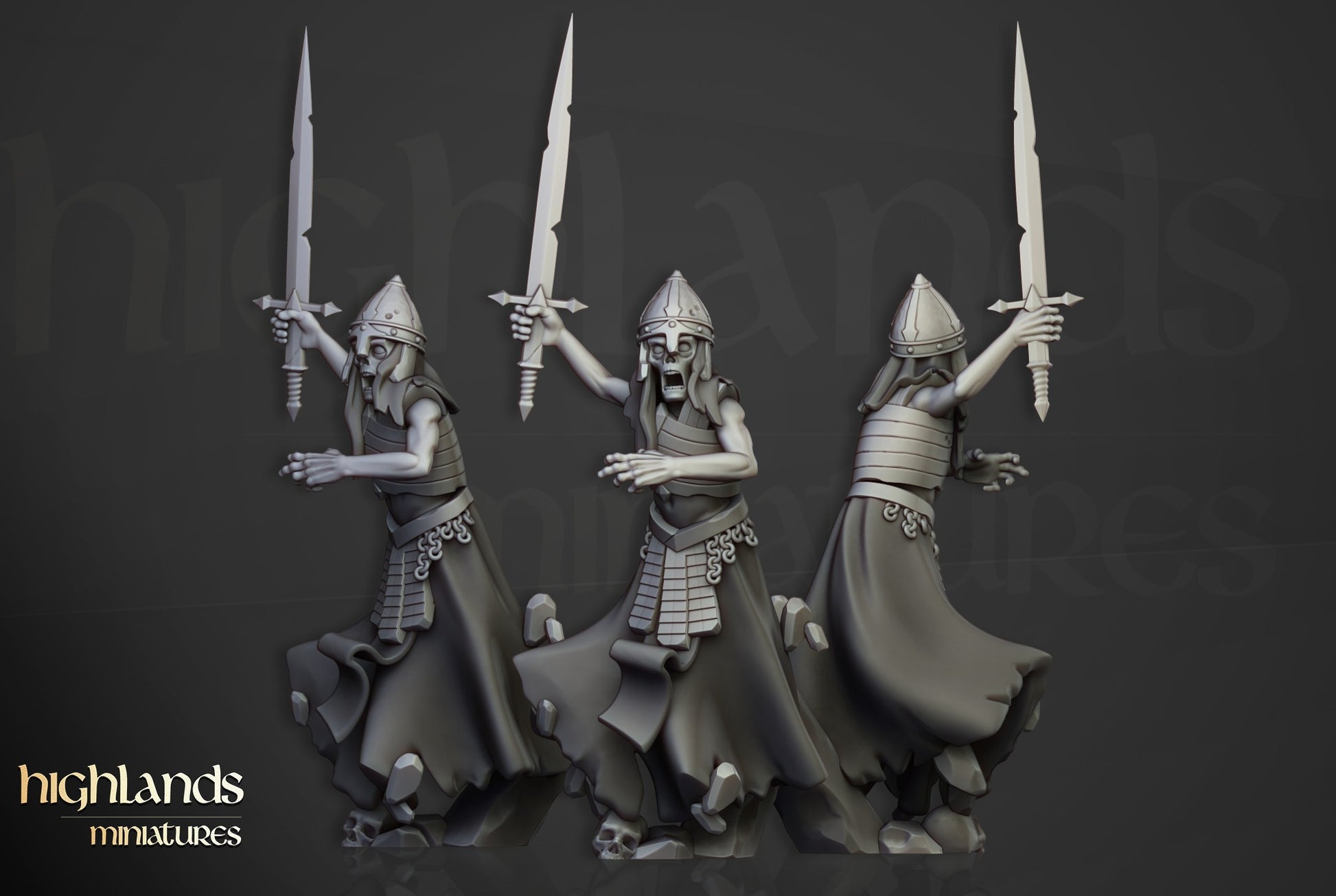 Miniatura Unidad de Aparecidos Condes Vampiro resina 28mm sin pintar - Drakholm
