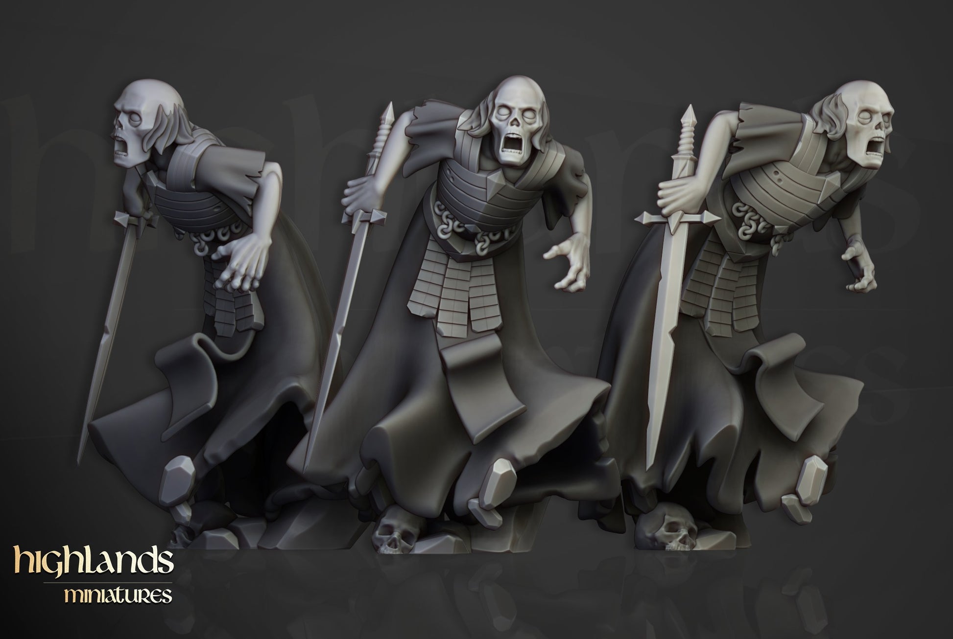 Miniatura Unidad de Aparecidos Condes Vampiro resina 28mm sin pintar - Drakholm