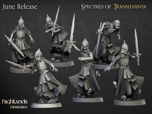 Miniatura Unidad de Aparecidos Condes Vampiro resina 28mm sin pintar - Drakholm