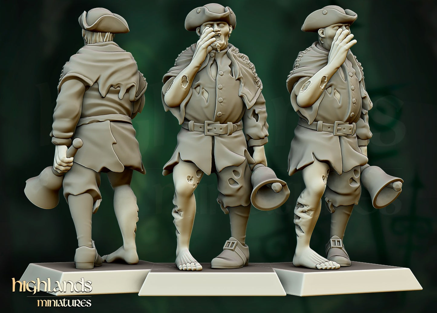 Miniatura Unidad de Zombis Condes Vampiro resina 28mm sin pintar - Drakholm