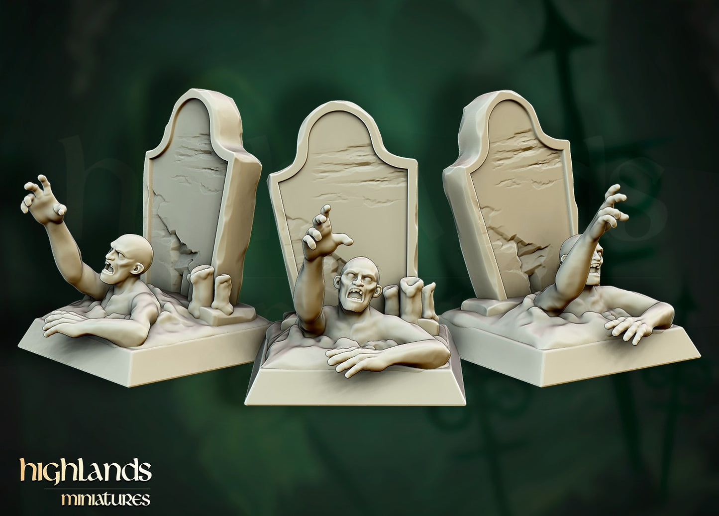 Miniatura Unidad de Zombis Condes Vampiro resina 28mm sin pintar - Drakholm