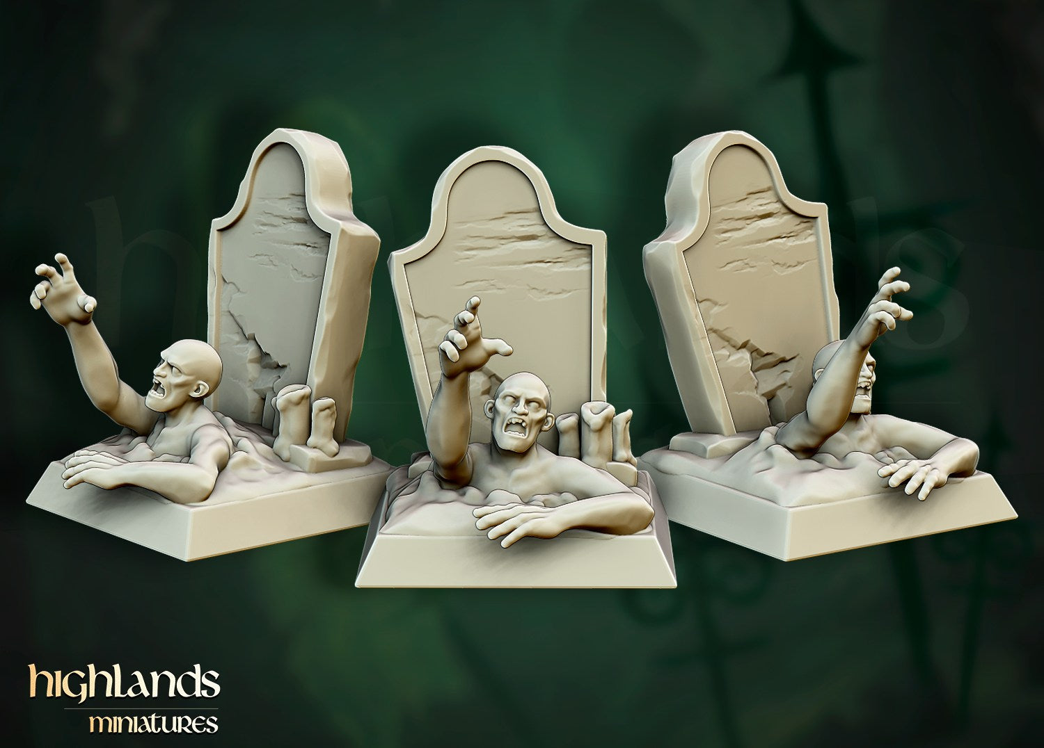 Miniatura Unidad de Zombis Condes Vampiro resina 28mm sin pintar - Drakholm