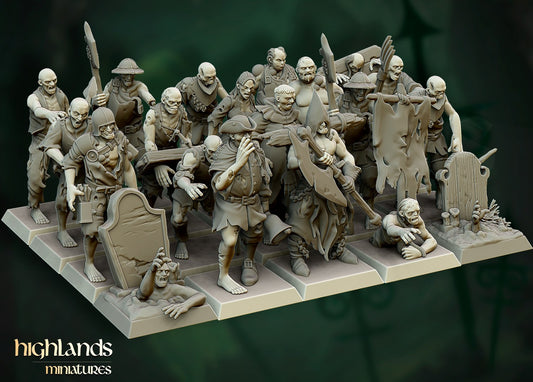 Miniatura Unidad de Zombis Condes Vampiro resina 28mm sin pintar - Drakholm