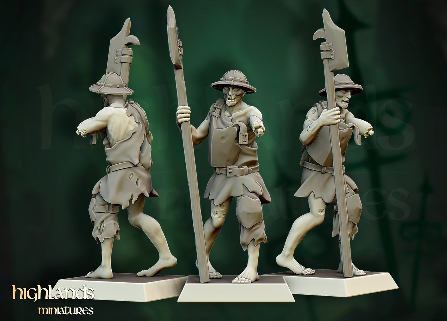 Miniatura Unidad de Zombis Condes Vampiro resina 28mm sin pintar - Drakholm