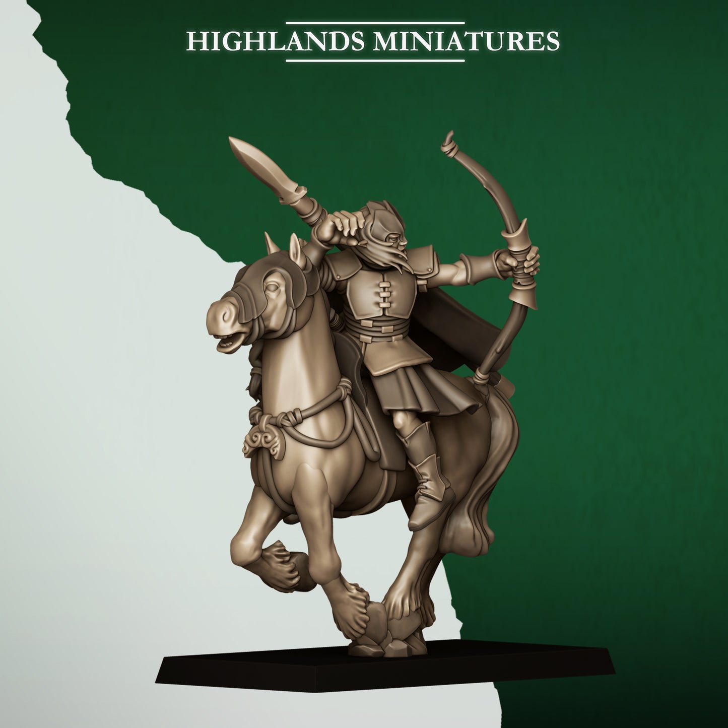 Miniatura Arqueros Salvajes Montados Elfos Silvanos resina 28mm sin pintar - Drakholm