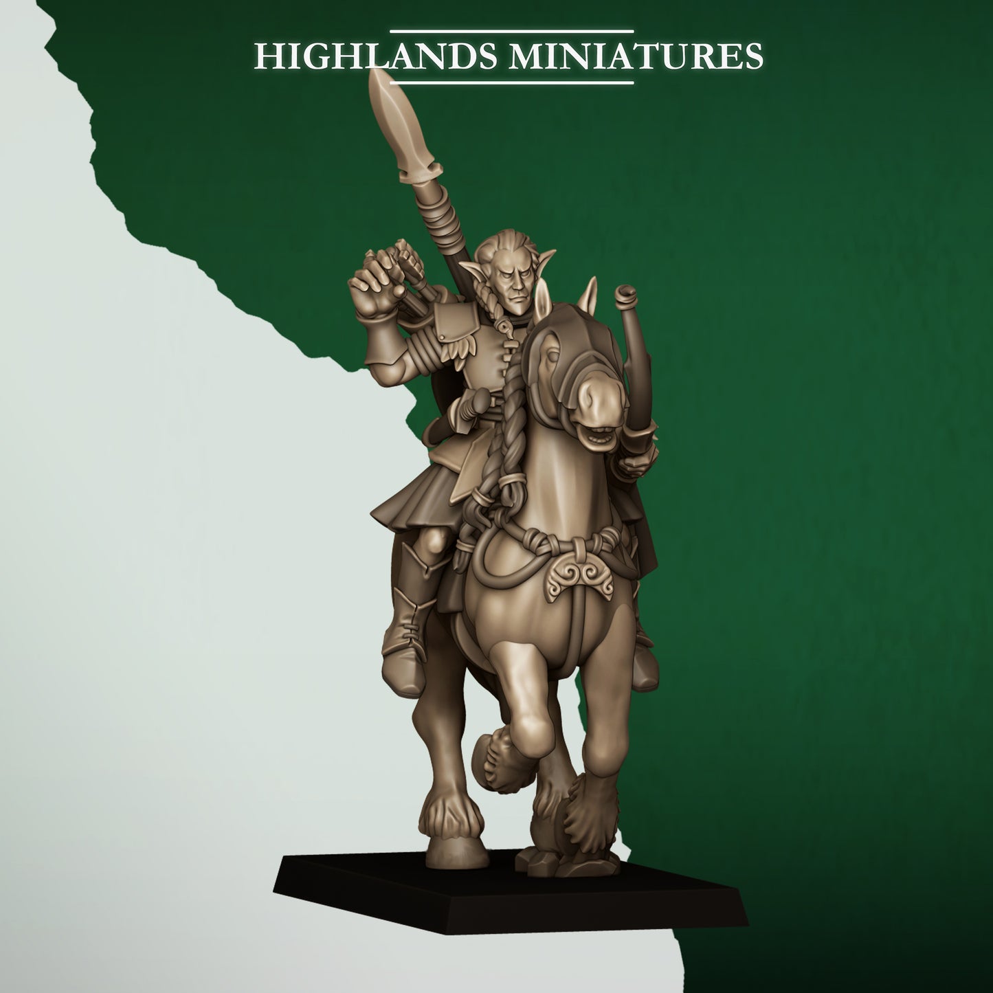 Miniatura Arqueros Salvajes Montados Elfos Silvanos resina 28mm sin pintar - Drakholm