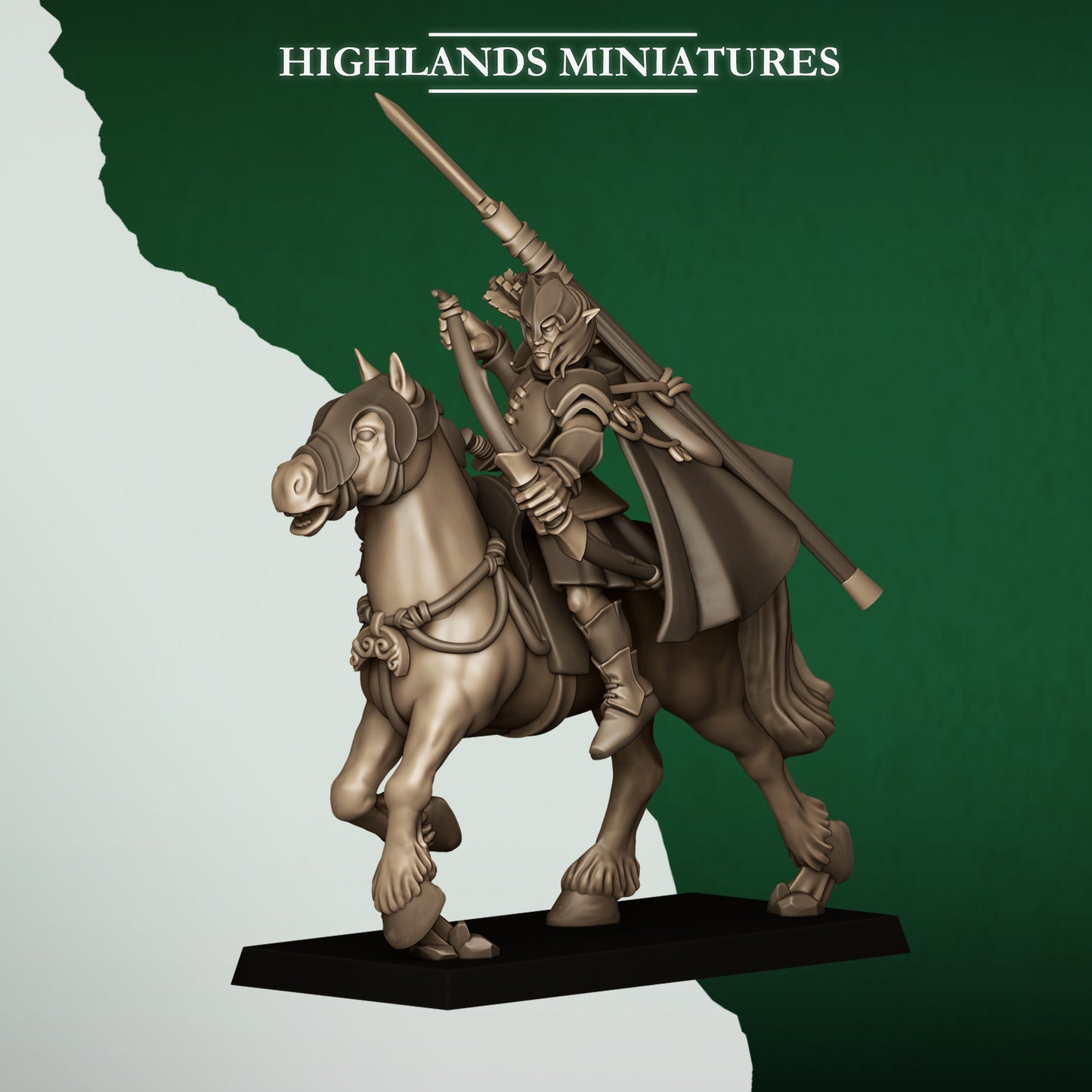 Miniatura Arqueros Salvajes Montados Elfos Silvanos resina 28mm sin pintar - Drakholm