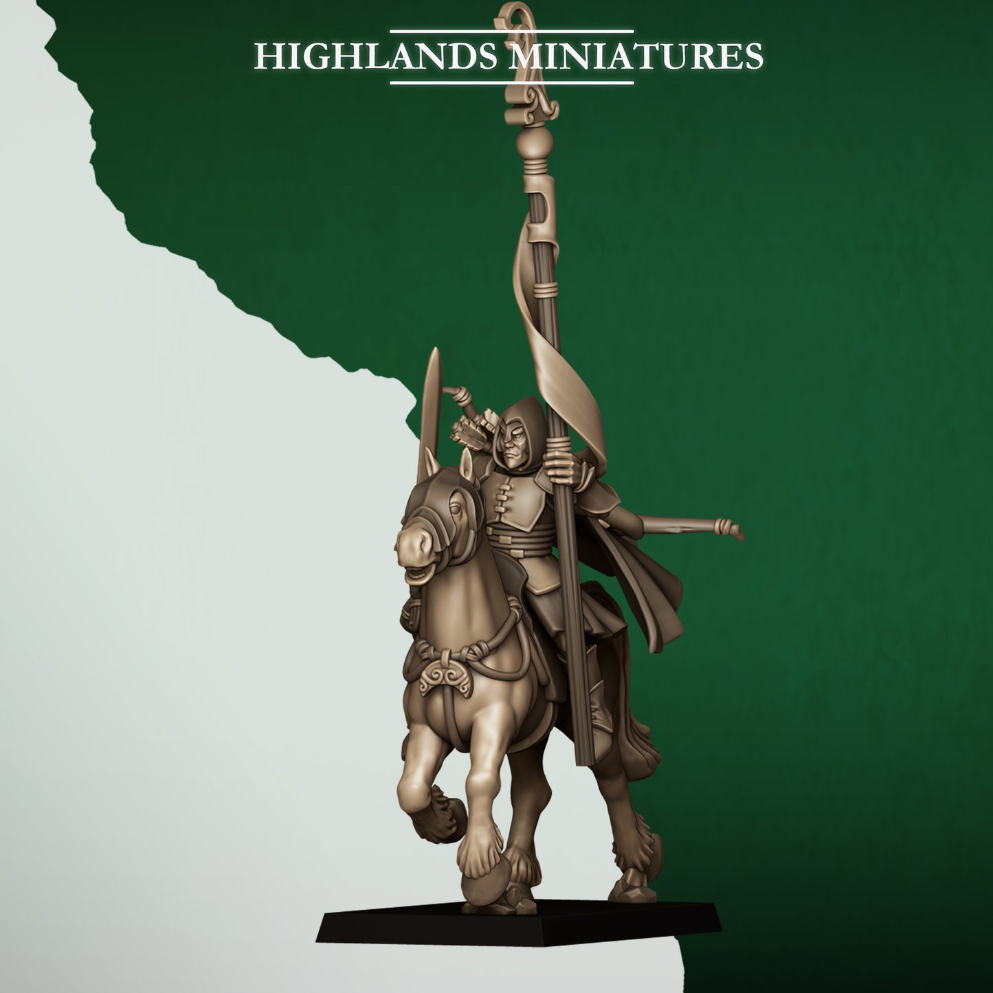 Miniatura Arqueros Salvajes Montados Elfos Silvanos resina 28mm sin pintar - Drakholm