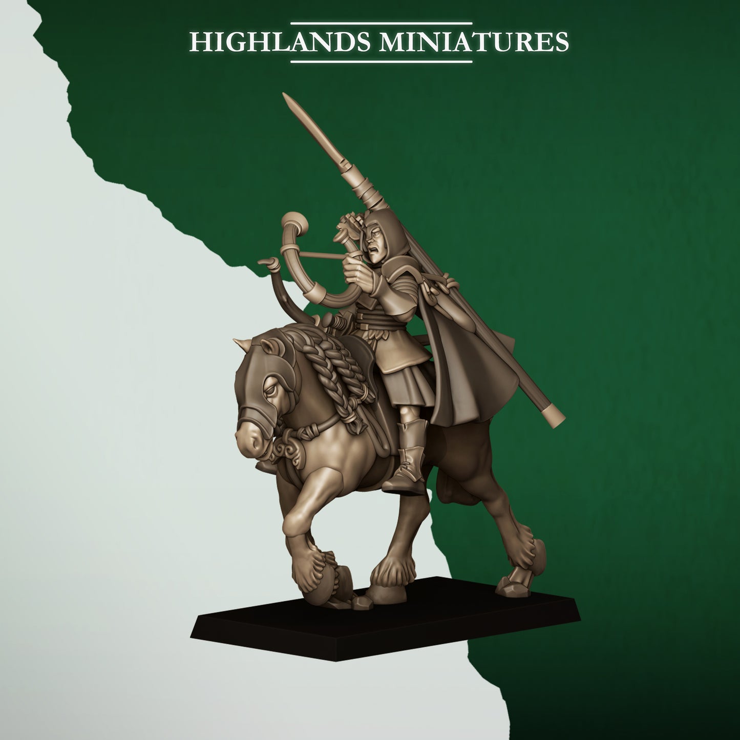 Miniatura Arqueros Salvajes Montados Elfos Silvanos resina 28mm sin pintar - Drakholm