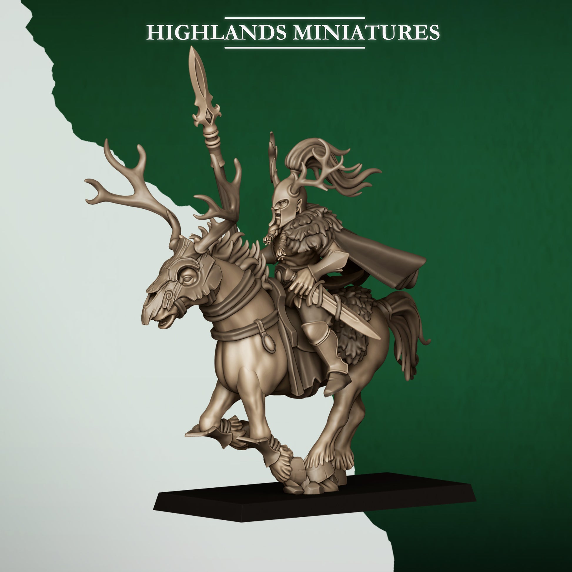 Miniatura Jinetes del Bosque Elfos Silvanos resina 28mm sin pintar - Drakholm