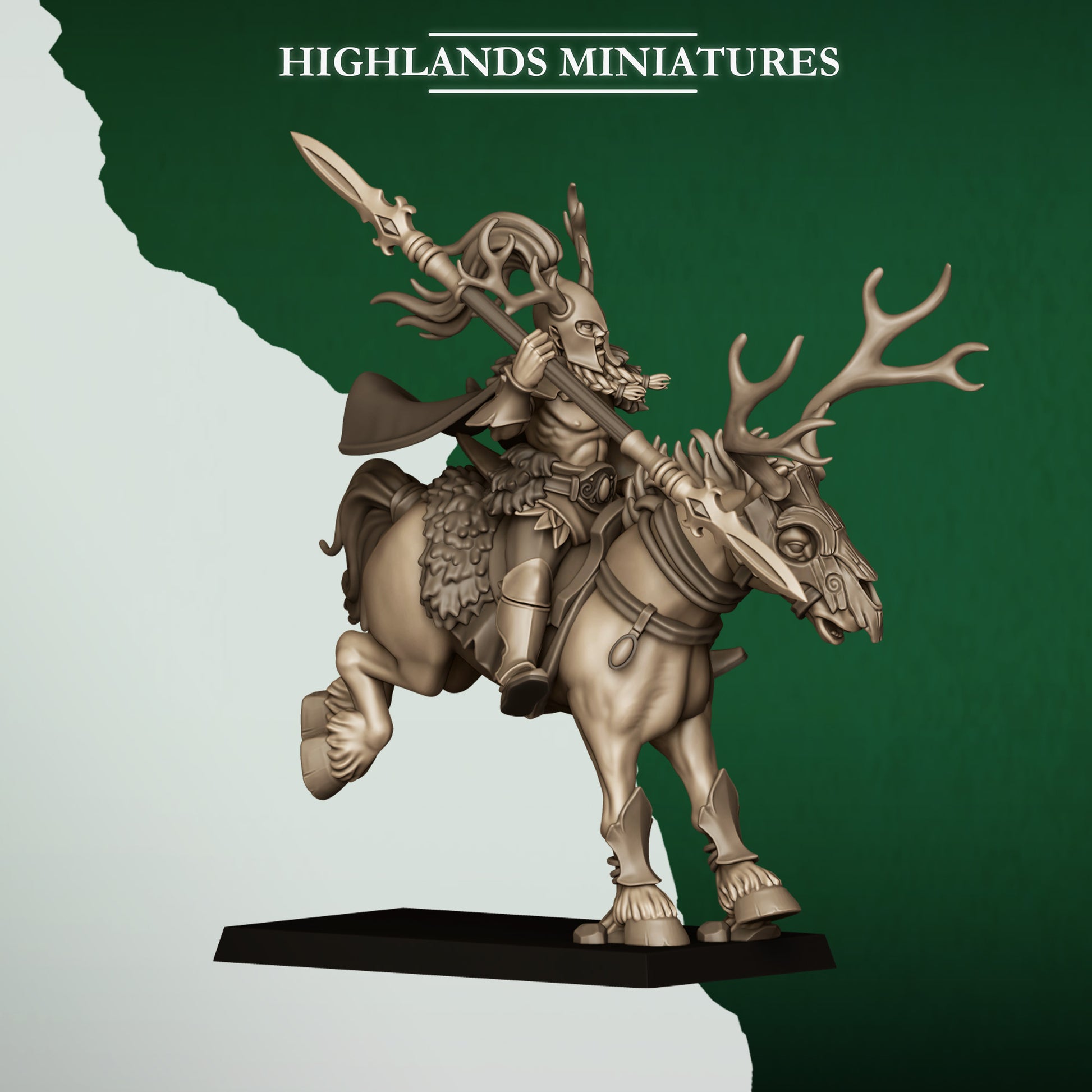 Miniatura Jinetes del Bosque Elfos Silvanos resina 28mm sin pintar - Drakholm