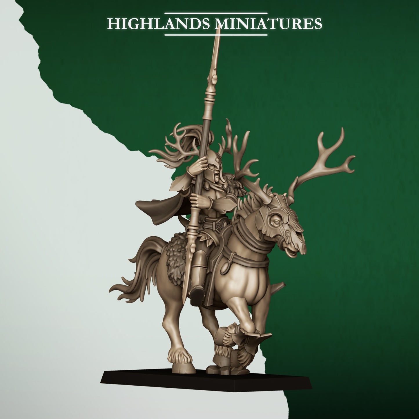 Miniatura Jinetes del Bosque Elfos Silvanos resina 28mm sin pintar - Drakholm