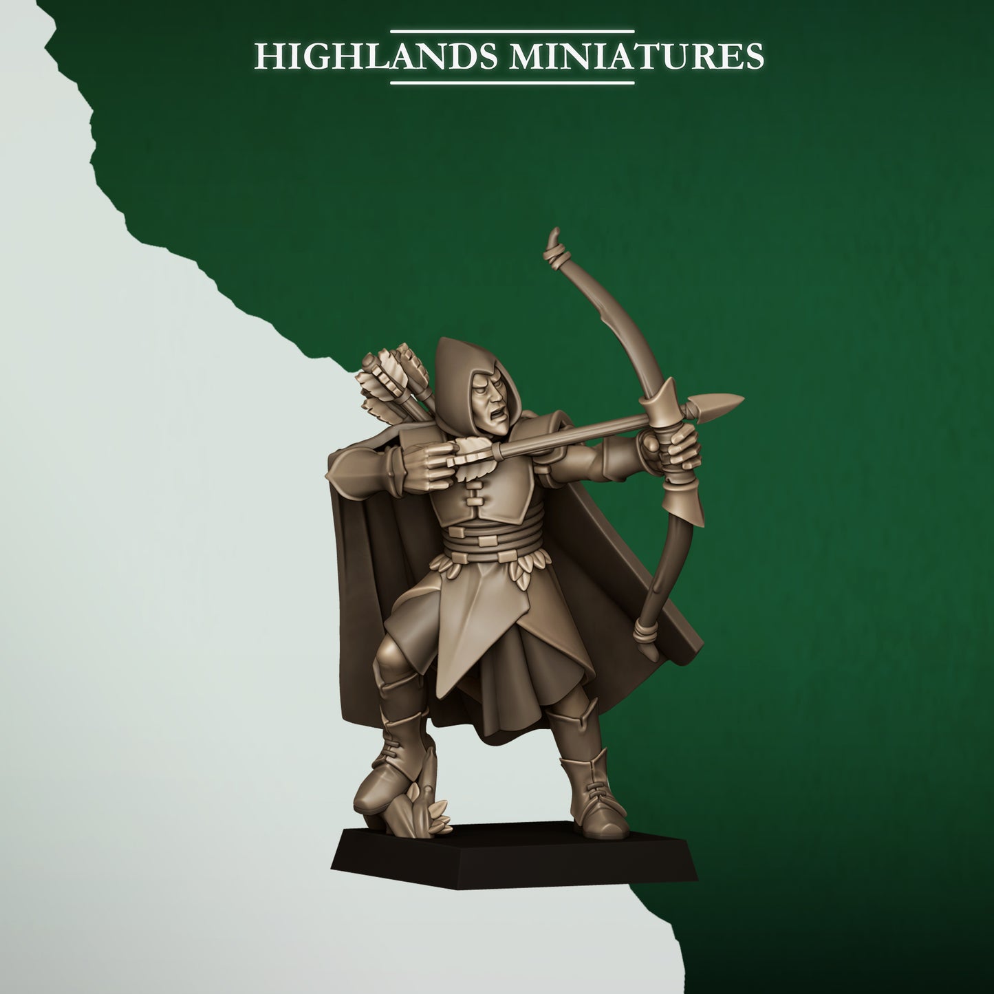 Miniatura Arqueros Salvajes Elfos Silvanos resina 28mm sin pintar - Drakholm