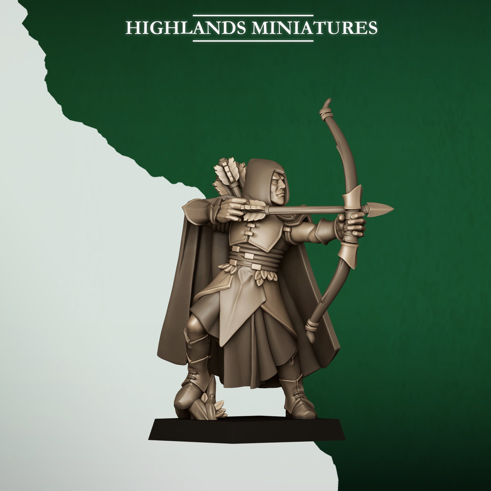 Miniatura Arqueros Salvajes Elfos Silvanos resina 28mm sin pintar - Drakholm