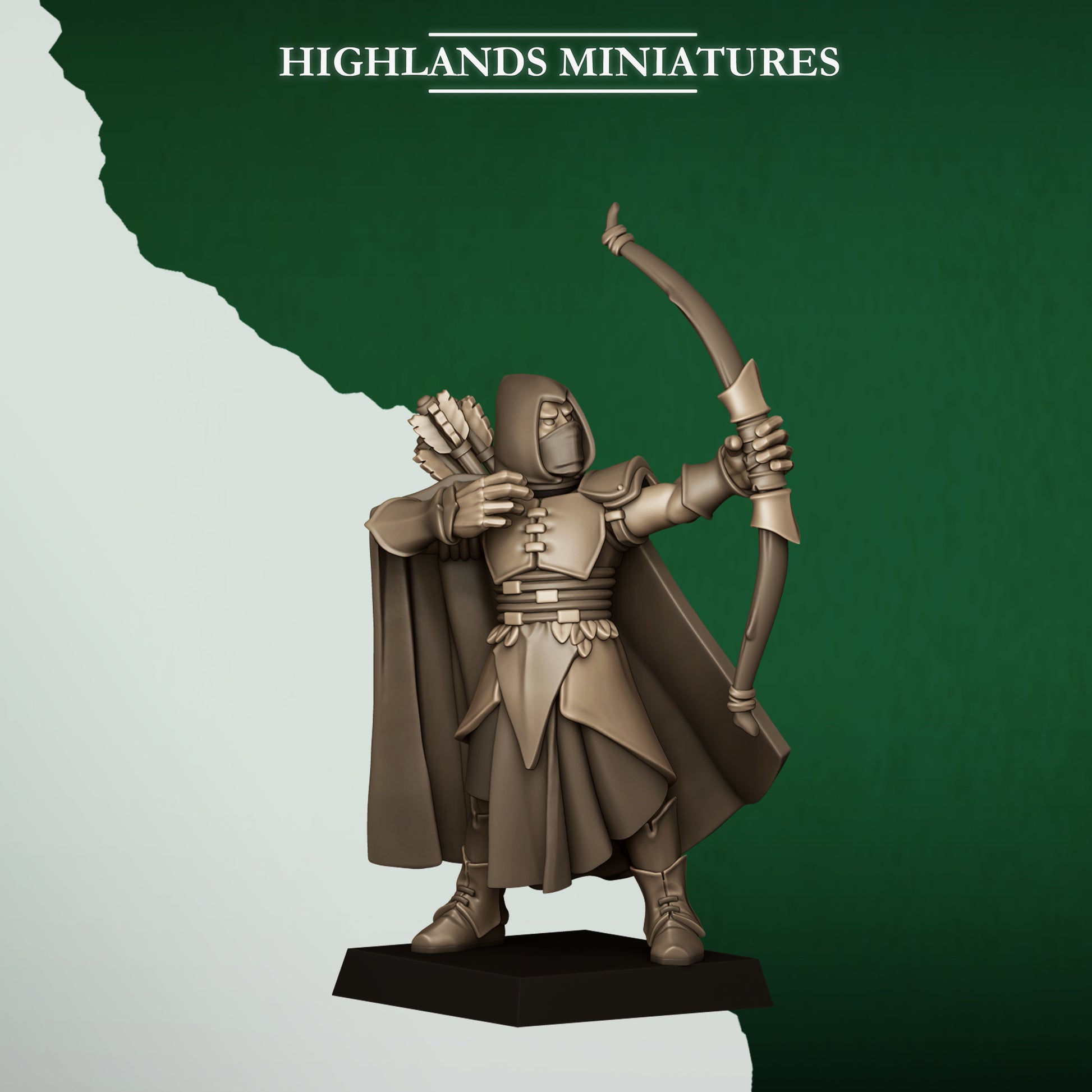 Miniatura Arqueros Salvajes Elfos Silvanos resina 28mm sin pintar - Drakholm