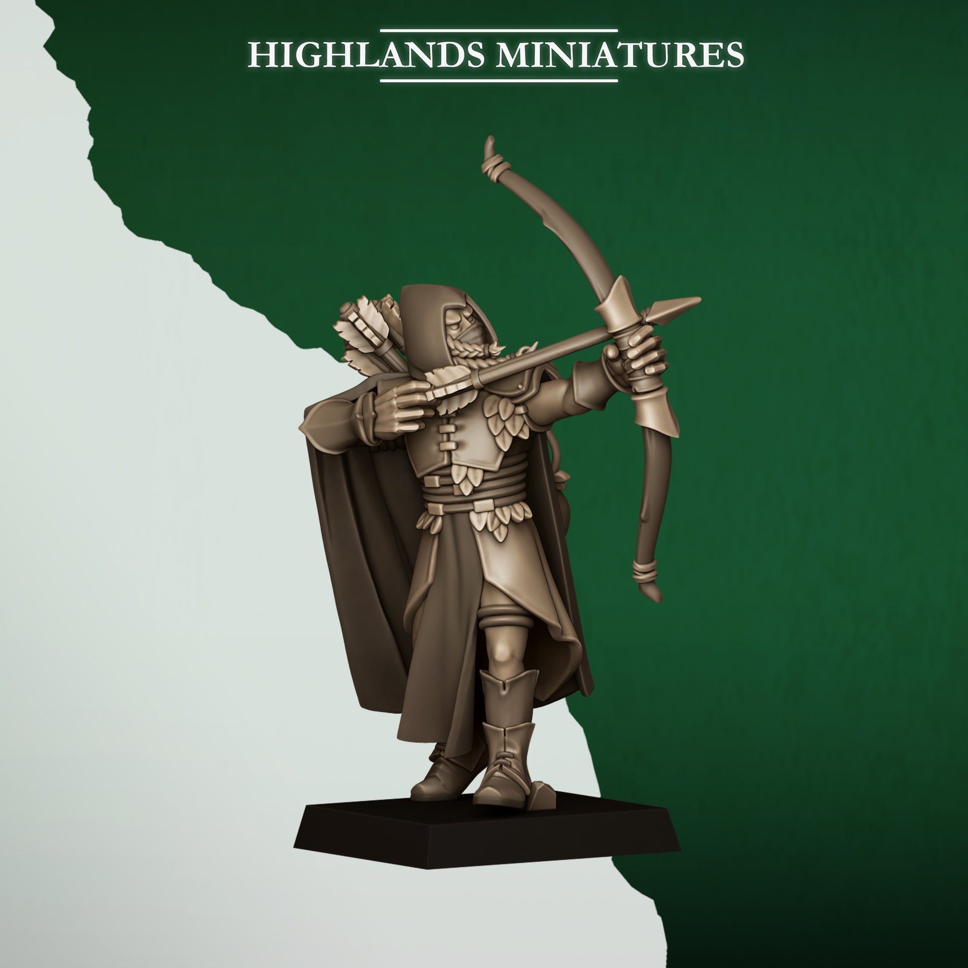 Miniatura Arqueros Salvajes Elfos Silvanos resina 28mm sin pintar - Drakholm