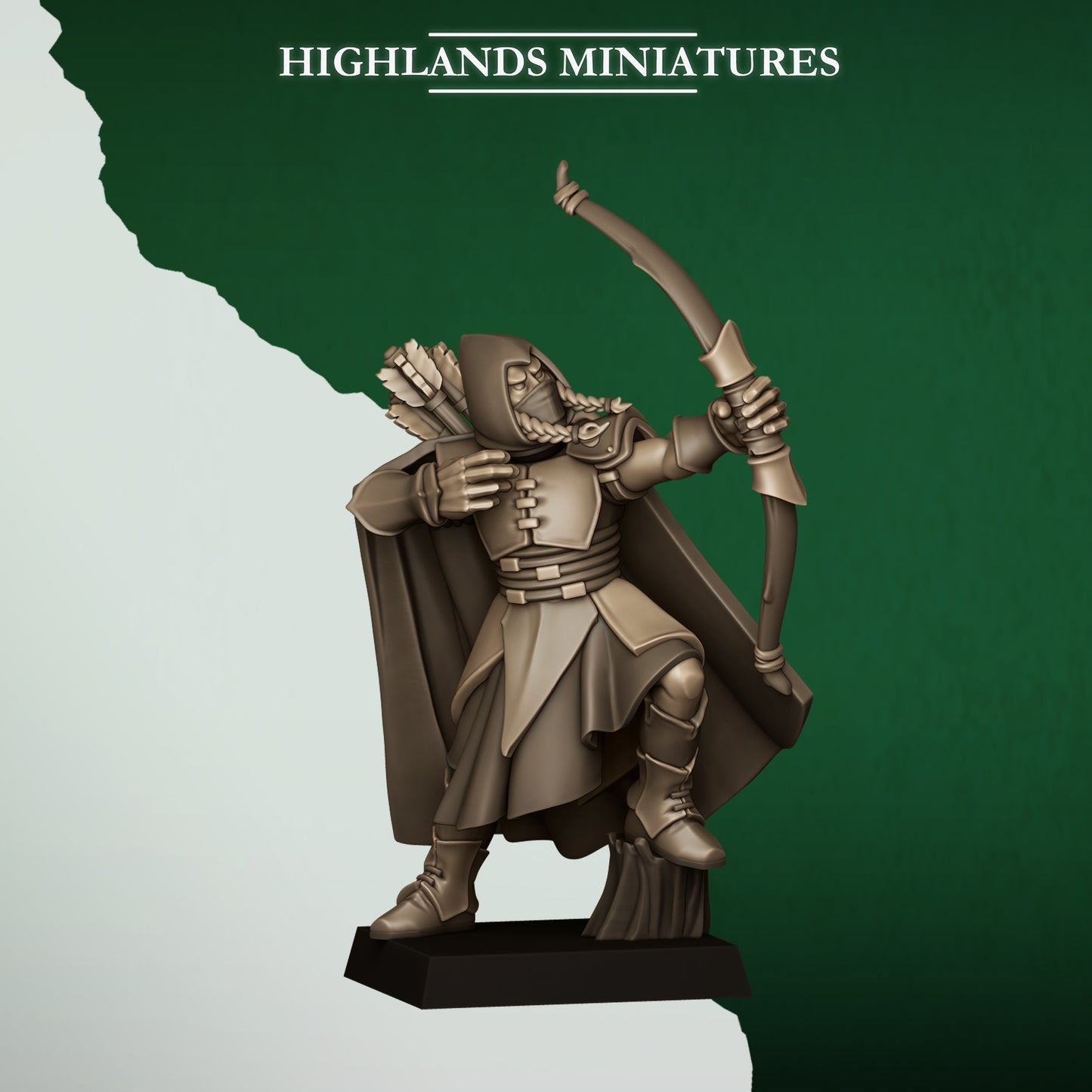 Miniatura Arqueros Salvajes Elfos Silvanos resina 28mm sin pintar - Drakholm