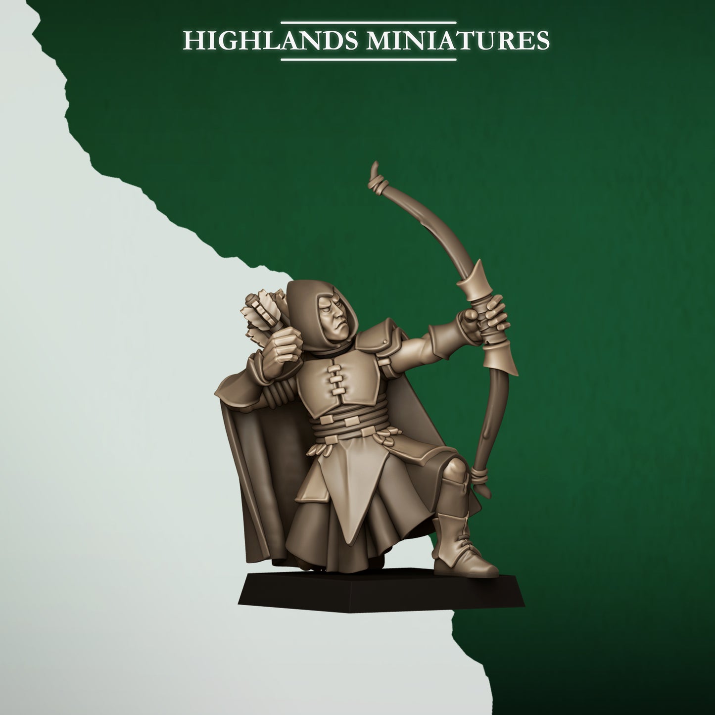 Miniatura Arqueros Salvajes Elfos Silvanos resina 28mm sin pintar - Drakholm