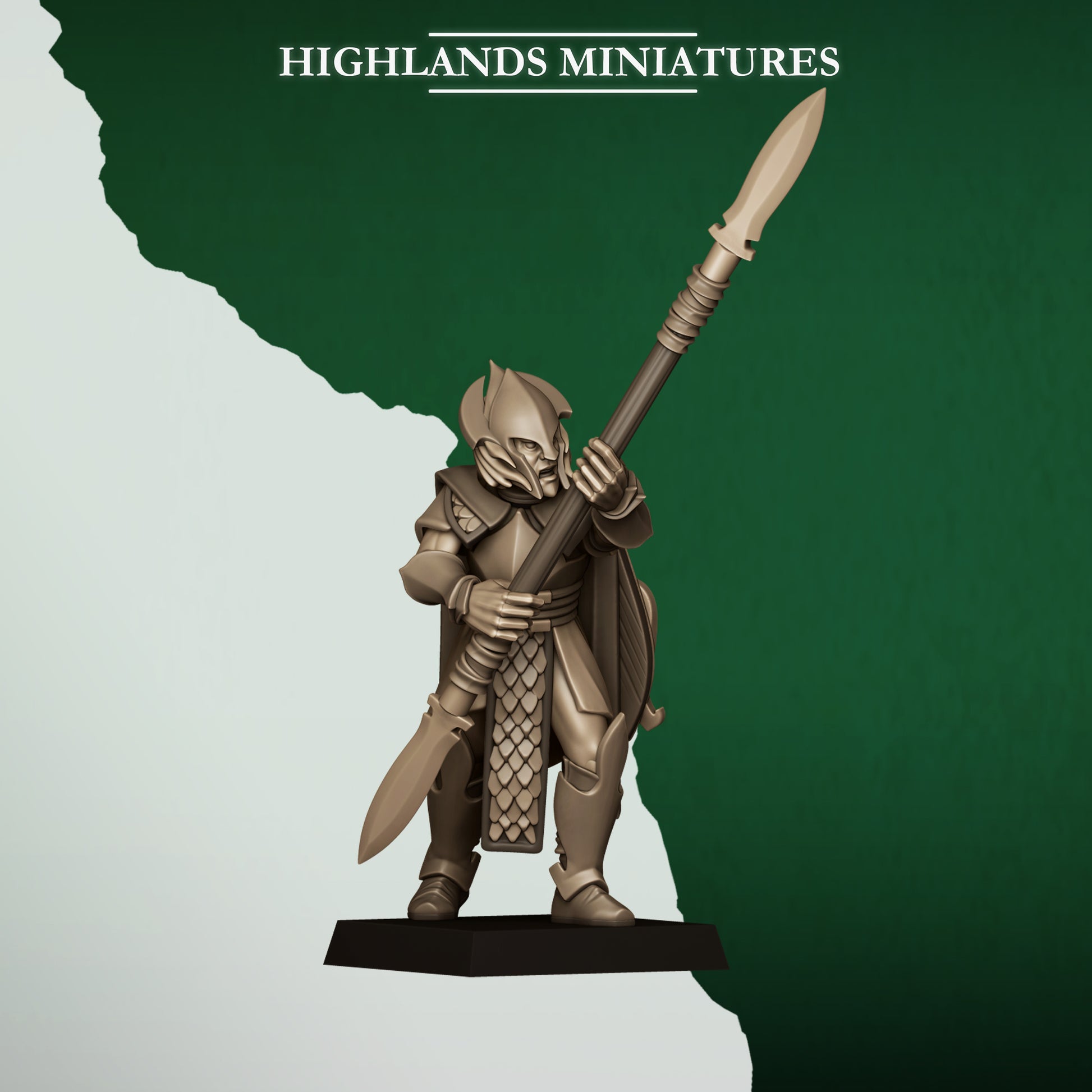 Miniatura Lanceros Salvajes Elfos Silvanos resina 28mm sin pintar - Drakholm