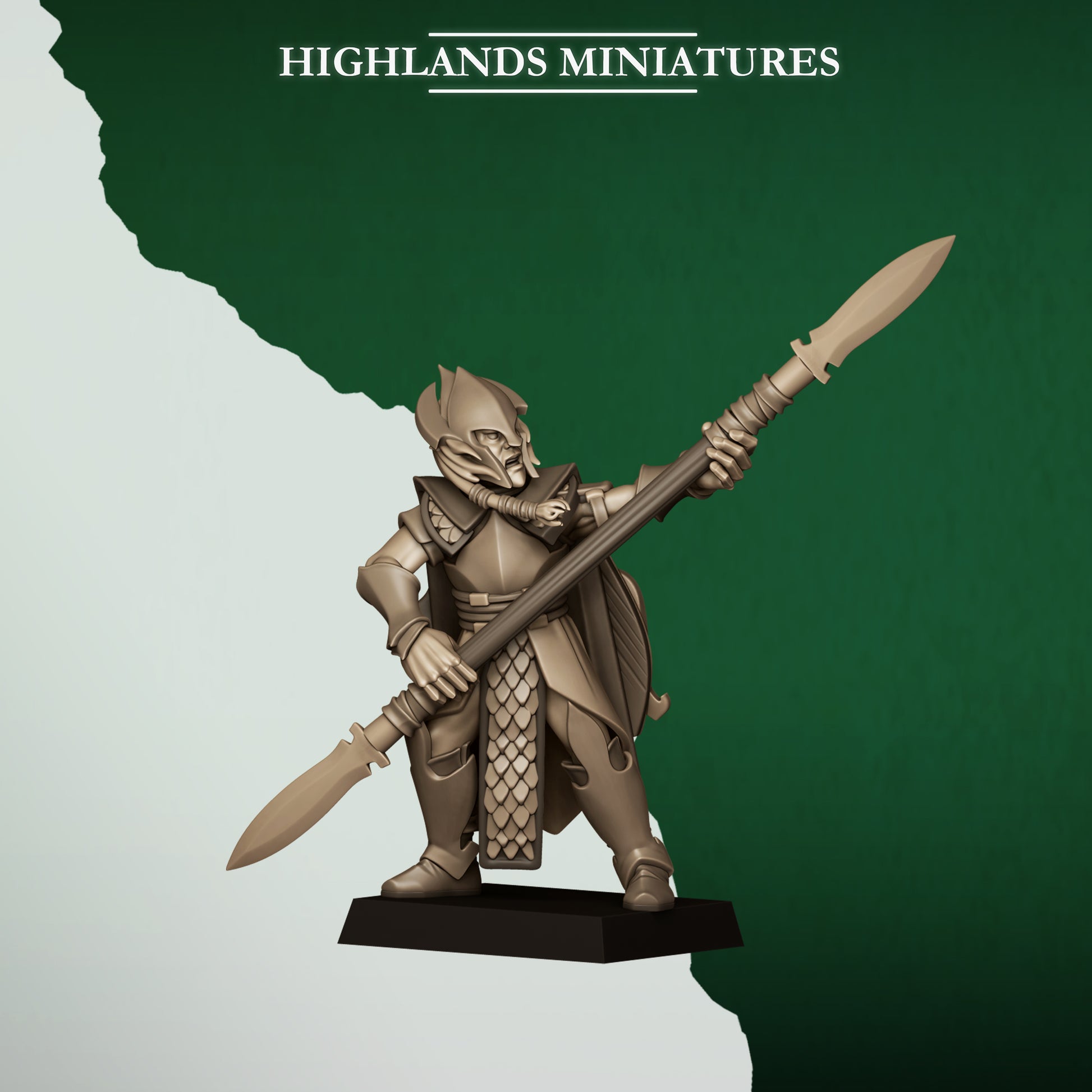 Miniatura Lanceros Salvajes Elfos Silvanos resina 28mm sin pintar - Drakholm