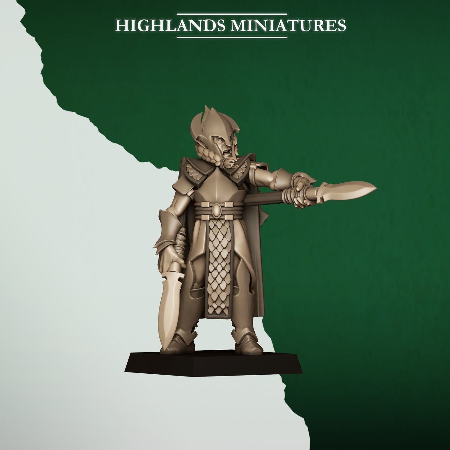 Miniatura Lanceros Salvajes Elfos Silvanos resina 28mm sin pintar - Drakholm