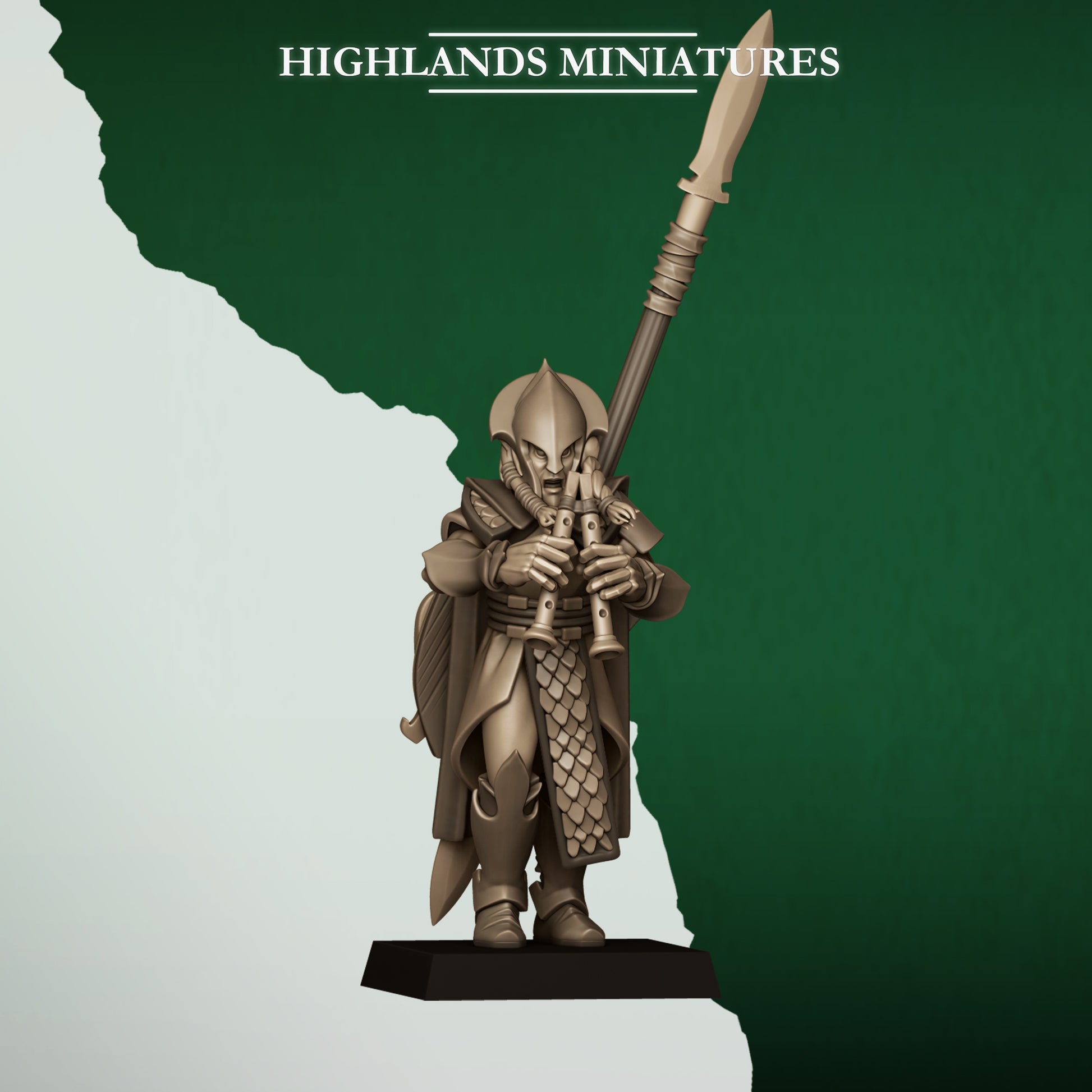 Miniatura Lanceros Salvajes Elfos Silvanos resina 28mm sin pintar - Drakholm